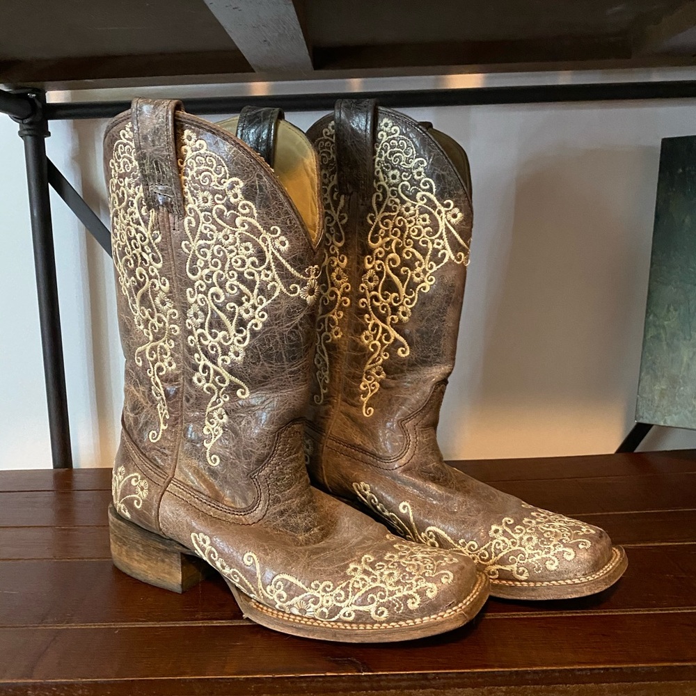 Embroidered Corral Boots